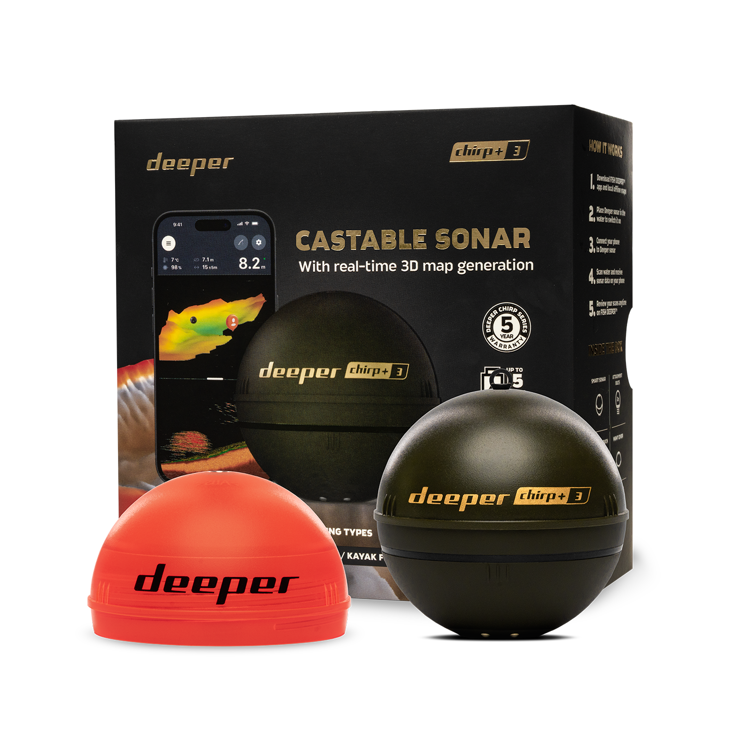 Deeper Smart Sonar Chirp+3 Fis - Fish Finder Transducer ulasan dan harga