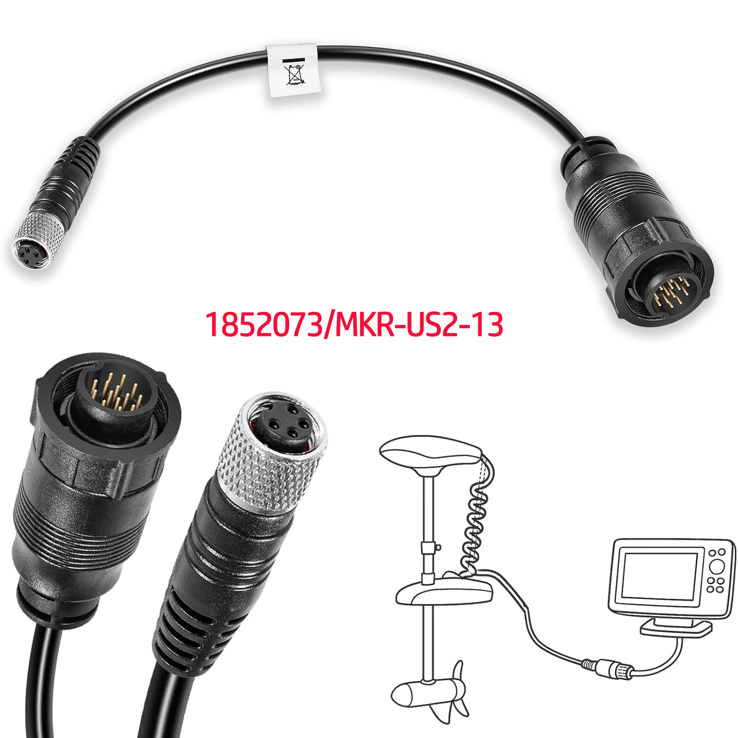 For Minn Kota MKR-US2-13 Unive - Fish Finder Cable ulasan dan harga