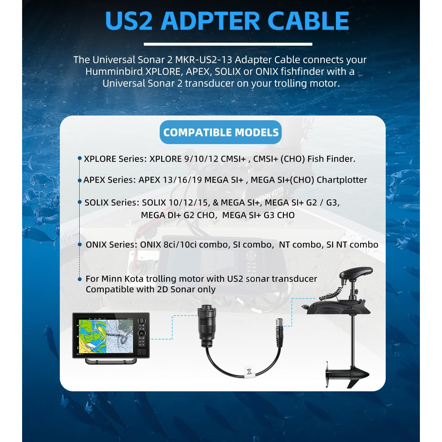 For Minn Kota MKR-US2-13 Unive - Fish Finder Cable ulasan dan harga